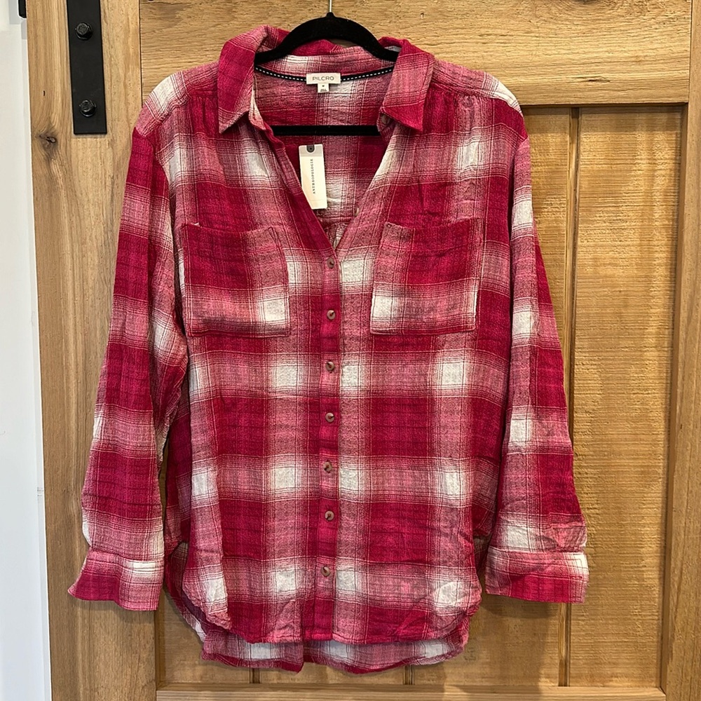 Anthropology Pilcro Checkered Blouse